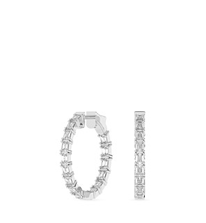 3 ct. tw. Emerald Hoop
