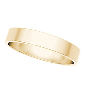 Low Profile Flat Comfort Fit Wedding Band 2 mm - 8 mm