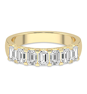 3 ct. tw. Emerald 7 Stone Comfort Ring