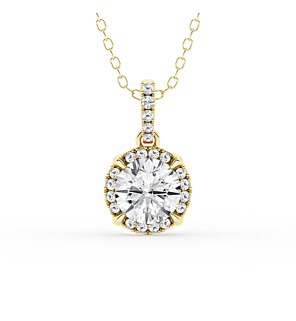 1 2/5 ct. tw  Luna Halo Pendant