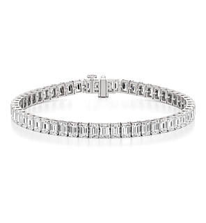 15 ct. tw. Emerald Tennis Bracelet in 14kt White Gold