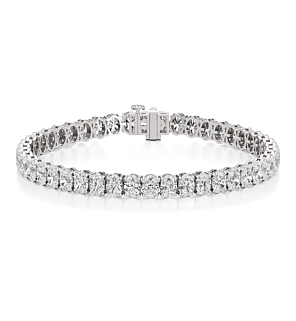 15 ct. tw. Oval Tennis Bracelet in 14kt White Gold