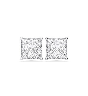 LG-KJE13884PRN4GW4 4 ct. tw. Princess 4-Prong Studs in 14k White Gold