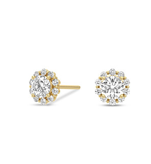 1 ct. Snowflake Studs