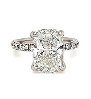 5 3/4 ct. tw. Elongated Cushion Engagement Ring Platinum