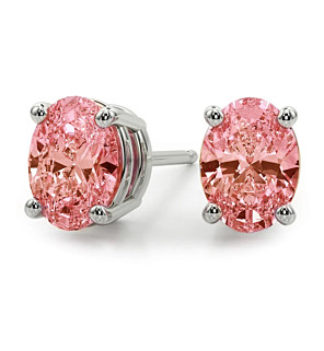 Oval Pink Studs