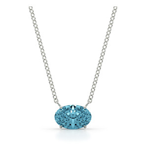 Oval Blue Necklace