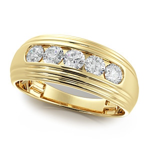 ½ ct. tw. 5 Stone Men’s Diamond Band