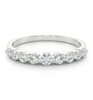 1/2 ct. tw. 9 Stone Single Shared Prong Band