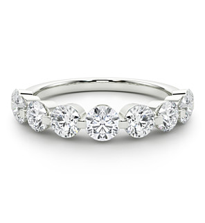 1 1/2 ct. tw. 9 Stone Single Shared Prong Band