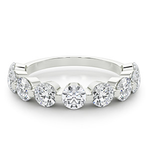 2 ct. tw. 9 Stone Single Shared Prong Band