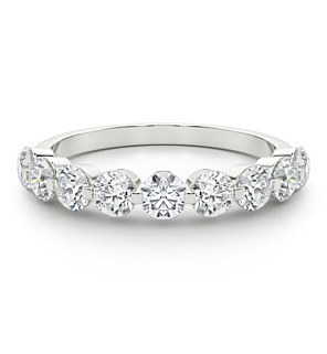 1 ct. tw. 9 Stone Single Shared Prong Band