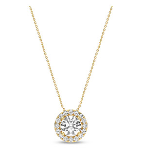 1/2 ct. tw. Stellar Round Halo Pendant