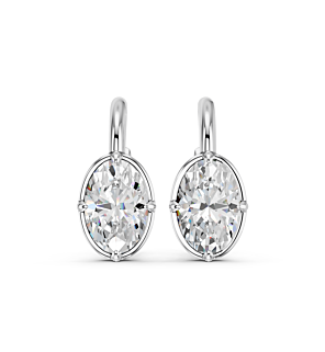 5 ct. tw. Oval Dangle Earrings in 14k White Gold