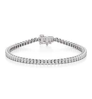 2 - 7 ct. Half Bezel Tennis Bracelet