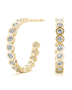1/2 ct. tw. Lux Bezel Hoops