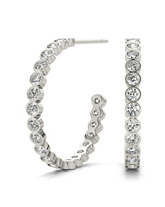 5/8 ct. tw. Lux Bezel Hoops