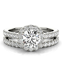 Classic Halo Bridal Set