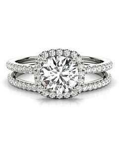 Delicate Halo Bridal Set