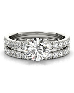 Petite Floating Gem Bridal Set