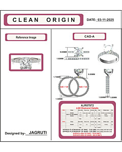 Custom - 1/2 ctw Round Lab Grown Diamond  Wedding Band - Platinum