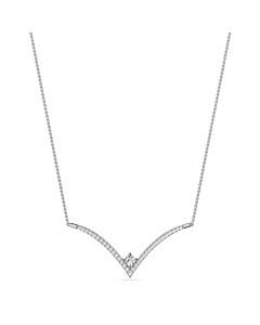 3/4 ct. tw. Round-Cut Diamond Chevron Necklace