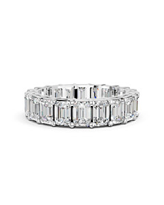 LGKJR22138E500-S7-14KW 5 ct. tw. Emerald Eternity Band in size 7 in 14k White Gold