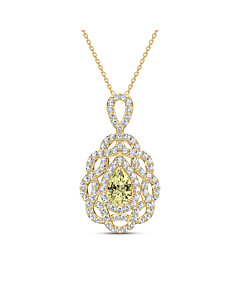 2 3/4 ct. tw. Pear Fancy yellow Fashion Pendant in 14K Yellow Gold