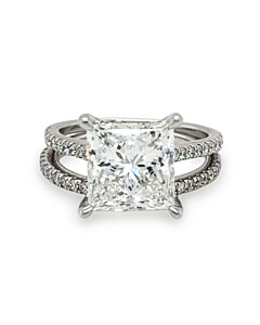5 3/5 ct.tw. Princess Bridal Ring in 14K White Gold