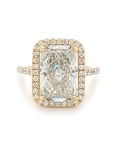 7 1/4 ct. tw. Radiant Halo Engagement Ring 14K Yellow Gold