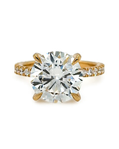 6 1/2 ct. tw. Round Halo Engagement Ring 14K Yellow Gold