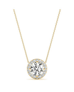 Classic Round Halo Pendant