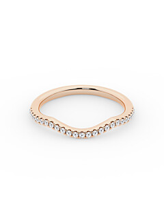 1/5 ctw Round Lab Grown Diamond Wedding Band - 14K Rose Gold