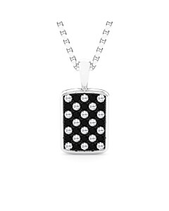 LG-UDP04533-DW4BK 1 3/4 ct. tw. Round Fashion Pendant in Silver with Black Lab Diamond