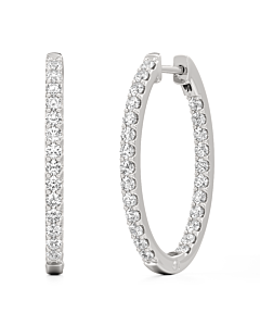 1 - 5 ct. Minimalist Oval Hoops