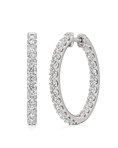 2 1/4 - 4 ct. Caprice Inside Out Hoop Earrings